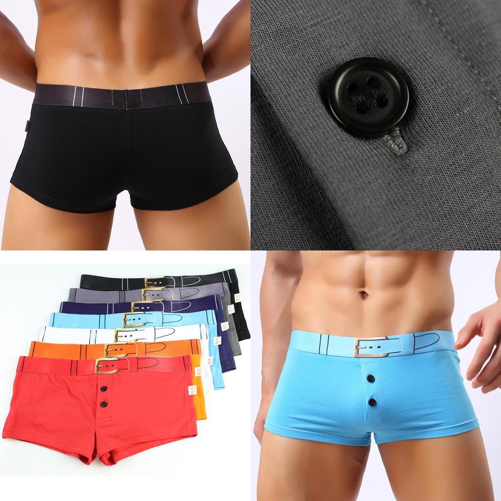 Premium Quality Men 3d Print Underwear Featuring Button File Open Bulge Design For Ultimate Comfort