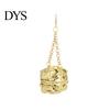 Mini Incense Burner Decorative Artistic Exquisite Reduce Anxiety Pure Brass Aromatherapy Furnace Retro Hollow-out Car Pendant for Home Censer