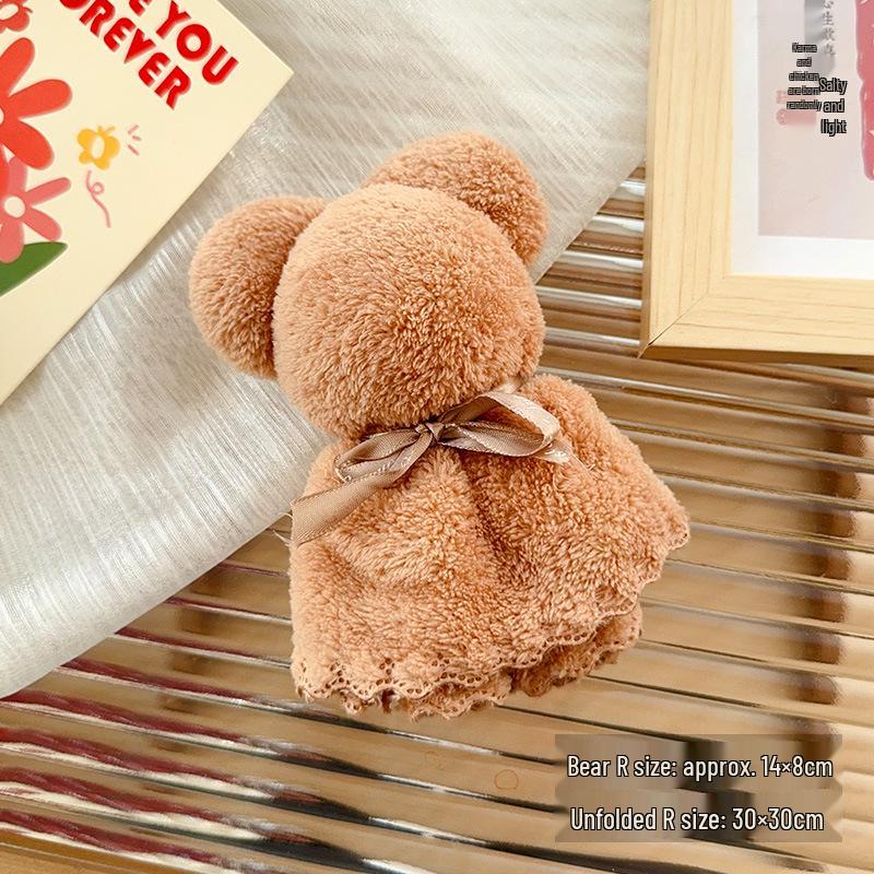Bear-Shaped Coral Fleece Towel - Ideal Party or Event Gift