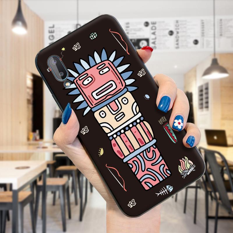 Cartoon Boho Wild Man Indian Chief Tribe Soft Silicone TPU Case Cover