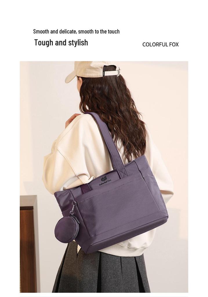 Japanese-Style Lightweight Casual Tote: Versatile Single Shoulder and Handheld Bag for Everyday Use