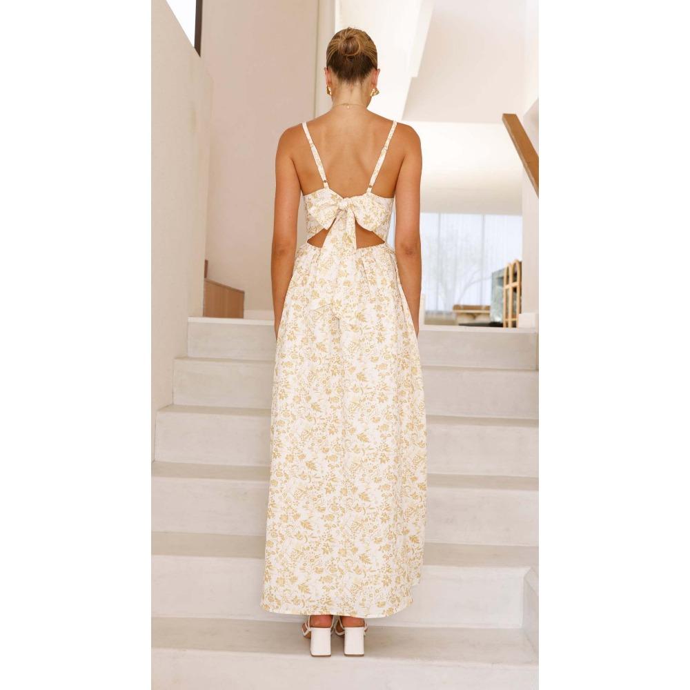 Damenkleider S-XL Damen V-Ausschnitt Neckholderkleider Strandurlaubskleider Schwingkleider