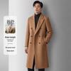 Trench in Lana da Uomo a Doppio Petto - Lungo, Sopra il Ginocchio, Business Casual, Capospalla Caldo Autunno/Inverno per Tutte le Età.