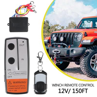 Zestaw zdalnego sterowania wyciągarki Bezprzewodowy zestaw zdalnego sterowania wyciągarki Uniwersalny do przyczepy terenowej Jeep ATV Bezprzewodowy elektryczny 12V 24V Przełącznik kontrolera