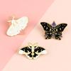 Small Retro Insect Butterfly Lapel Pins Cartoon Moon Phase Moth Brooch Cute Exquisite Enamel Badge Bag Accessories Gifts Jewelry