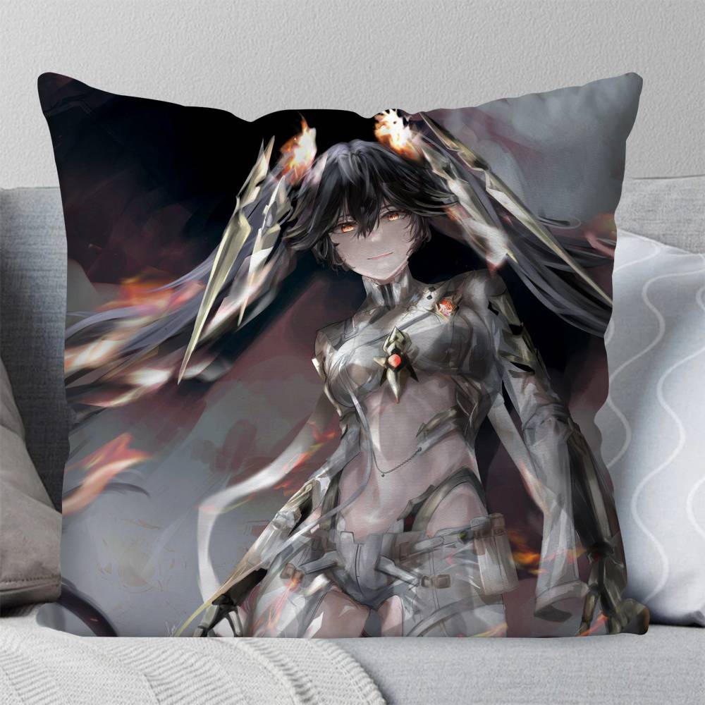 Lucia Pyroath Anime Game PPunishing Gray Raven Pillow Case Fashion Square Pillowcase Bedroom Sofa Room Ins Decoration Leisure