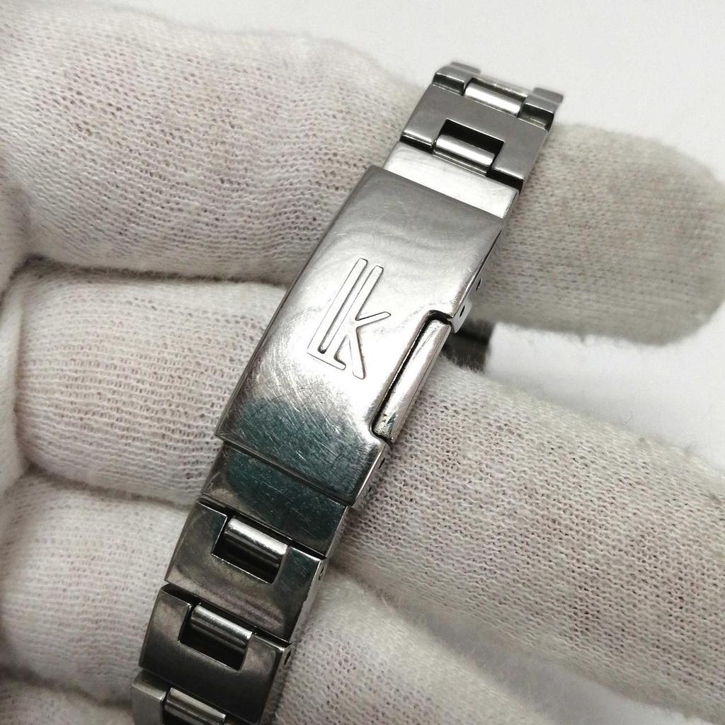 Used SEIKO 4N21-1130 Silver x Light Blue Quartz Watch