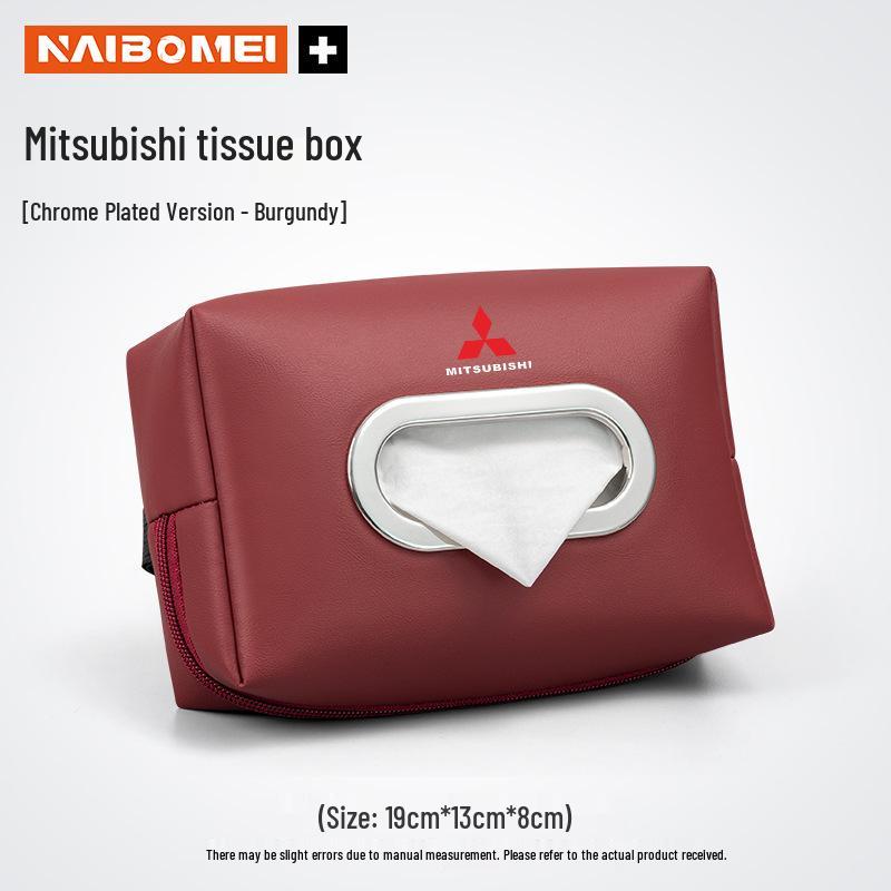 Mitsubishi Car Armrest/Seat Back Tissue Box: Compatible with Lancer EX, ASX, Outlander, Lancer, Pajero.