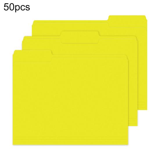 50Pcs Manila File Folders Standard Letter Size File Folders Business Document Organizers Home Office Organization School Supplies