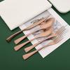 5PCS Service for 1 Matte Black Dinnerware Cutlery Set with Steak Knife Family Eating Utensils 18/10 Stainless Steel Flatware Silverware