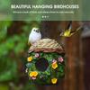 Hanging Bird House Decorative Cute Cage for Bird Outdoor Resin Bird House Hanging   Ornament Bird Box Figurine For Cockatoo NaMacaw Parakeet Finche