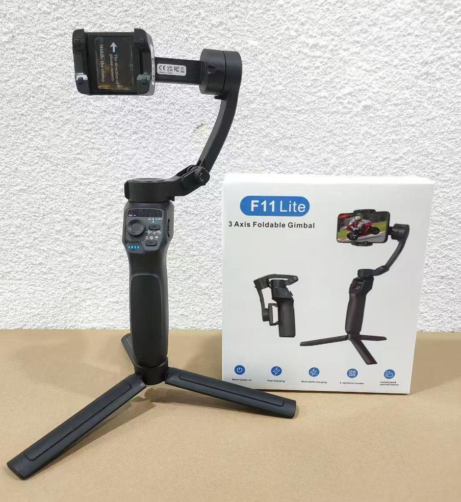 F11 Smart AI 3-Axis Handheld Gimbal for Phones with Face Tracking and Stabilization for TikTok Videos