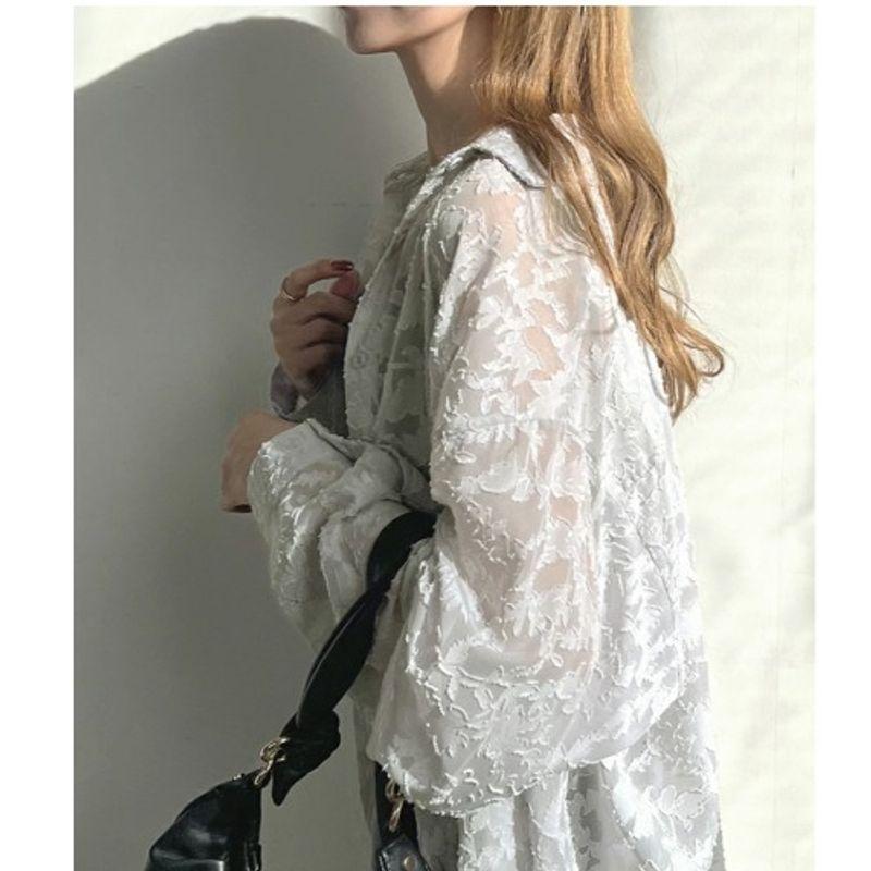 

и Корейская Весна/Лето Новое поступление Мода Свежий Милый Свободный С плеча С длинным рукавом Рубашка Топ Пляжная одежда для защиты от солнца Рубашка для кондиционирования воздуха Light gray Free size