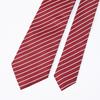 Emporio Armani Made in EM001346 TE13741 F5029 Men's Tie, 7.5cm Wide, 100% Silk, Striped, Bordeaux, Italy, [Used]
