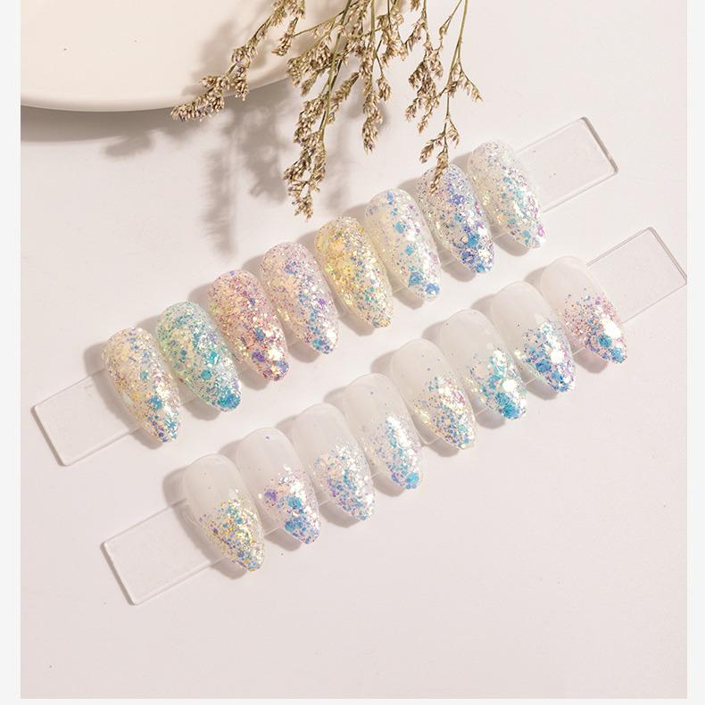 Iridescent Nail Art and Eyeshadow Glitter Sequins