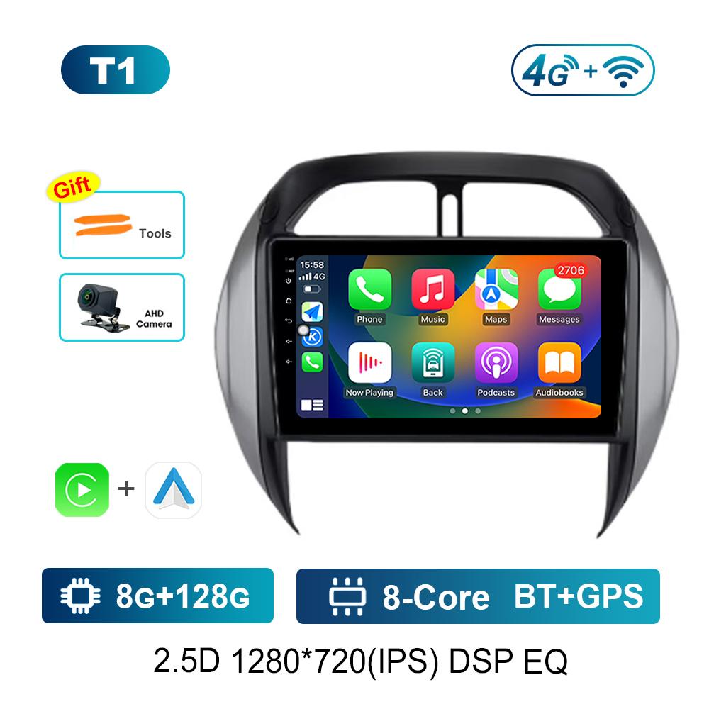 Android OS Car Radio Multimedia Player 9'' for TOYOTA RAV4 2003 - 2005 DSP Stereo 4G WiFi BT Navi GPS QLED Screen Cooling Fan