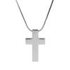 Simple fashion style mirror necklace cross collarbone chain stainless steel personalized pendant item