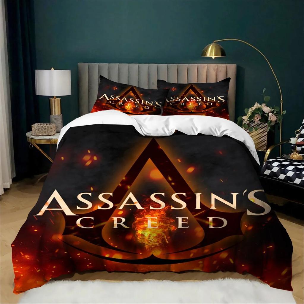 A-Assassin's C-Creed Fashion Duvet Cover Set Bedding Set Single Double King Size Game Bed  Boys Teens Bedroom Decor Gift