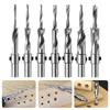 3mm-8mm Countersunk Head Salad Drill Flat Bottom Drill Bit High Speed Steel Woodworking Drill Bit Hole Cutter Punch Tools