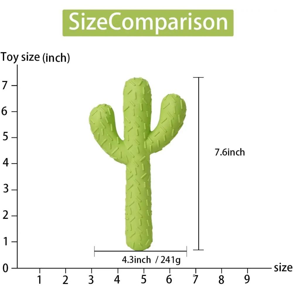 Dog Chew Toys for Aggressive Chewers Durable Rubber Cactus Tough Toys for Training Cleaning Teeth Interactive Dog Toys for Dog