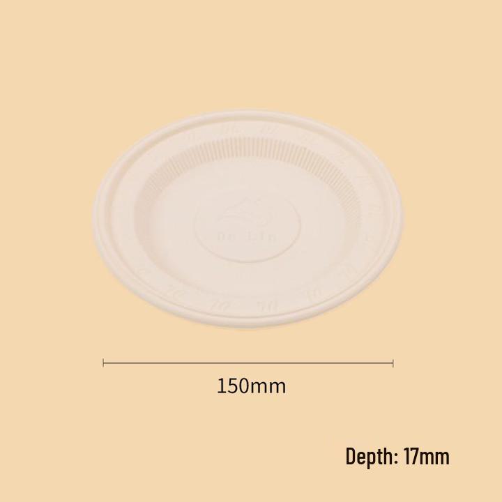 Biodegradable Thickened Starch Plastic Round Plates for Fruits, Cakes, and Desserts.