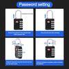 1Pc 4 Digit Combination Lock Zinc alloy Customs Password Lock Suitcase Luggage Coded Padlock Security Tool Portable Cabinet Lock