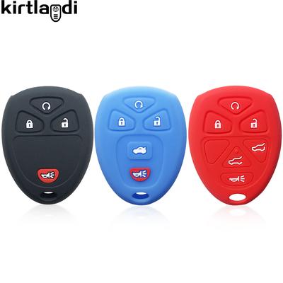 Silicone Remote Case Key Cover for Chevrolet Tahoe Uburban Escalade for GMC Savana Yukon for Cadillac Escalade Holder Keychain