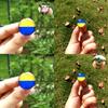 Beautiful Ukraine Flag Button Badge For Peace And War Support