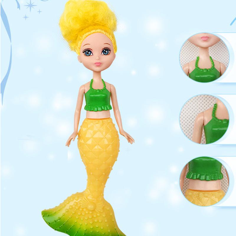 20CM mini barevné odlesky panenka princezna mořská panenka Dívčí hračka 3D velké oči BJD princezna kompletní oblečení kolekce šatů Dětská panenka dárek
