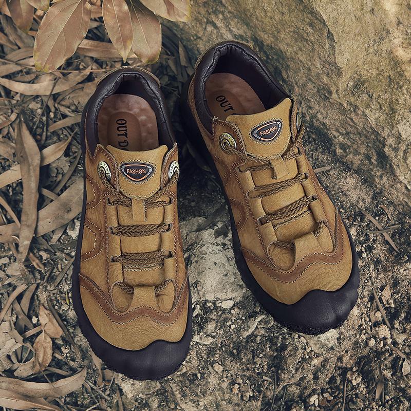 Модные мужские ботинки из натуральной кожи — фото 7