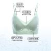 Patterned Ice Silk Female Gathering, Upper Support, Secondary Breasts, Anti-sagging 1A, Bacteriostatic, Breathable, Ultra-thin, No Steel Ring Bra