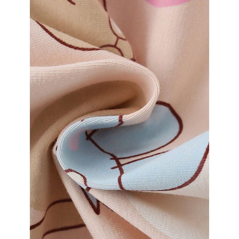 Fashion Foreign Trade Children's Wear Summer Pure Cotton Girl Dress Short Sleeve Baby Pig Print Western Style Knitted Skirt Fashion