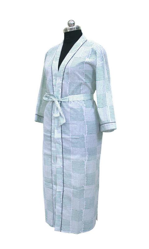 Ručně vyráběné dámské bavlněné kimono župany, noční košile, vyrobené z měkké lehké bavlněné tkaniny, noční oblečení volné velikosti #318