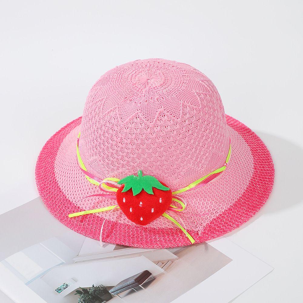 Strawberry Hat Cartoon Carrot Beach Sunscreen Fashion Children's Travel Summer Cool Hat