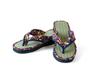 Zori Floral Navy Size L I.S.M. Japanese-style Sandals, Brocade, Blue,