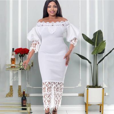 Women's Fashion Summer Spring Solid Color Print Short Sleeve One Shoulder High Waist Casual Dresses