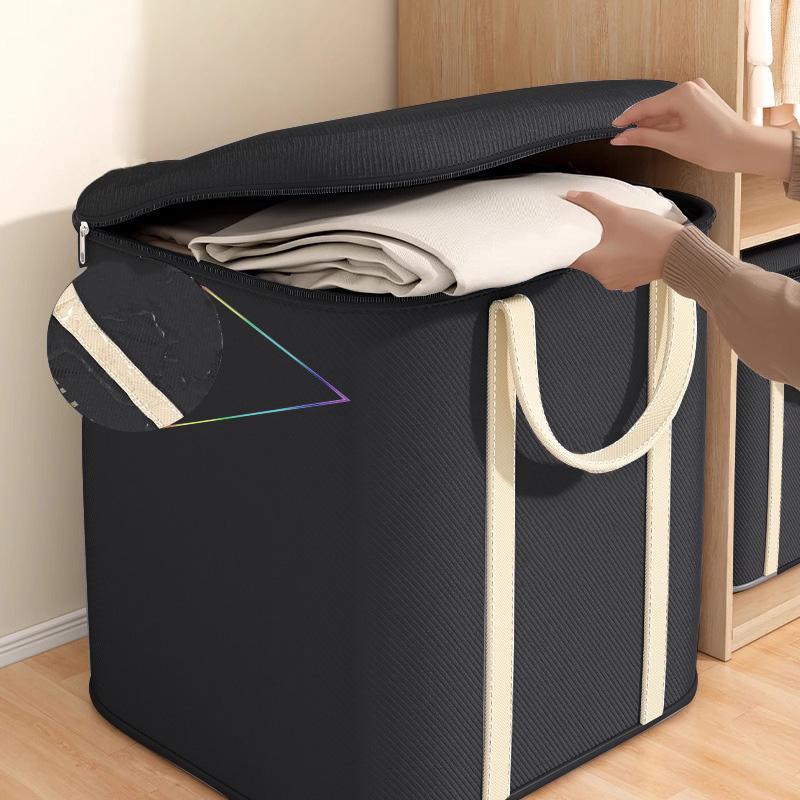 Large-capacity Storage Bag Bedroom Clothing Bedding Storage Bag with zipper Wardrobe Organizer Non-woven Quilt dust-proof Bag