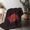 Irregular Geometric Pattern Blanket Abstract Red Floral Design Throw Blanket Home Decor Bed Sofa Cover Gift