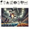 High-Energy Basketball Tapestry, Dynamic Slam Dunk Scene Under Bright Stadium Lights, Bold Sports Wall Art