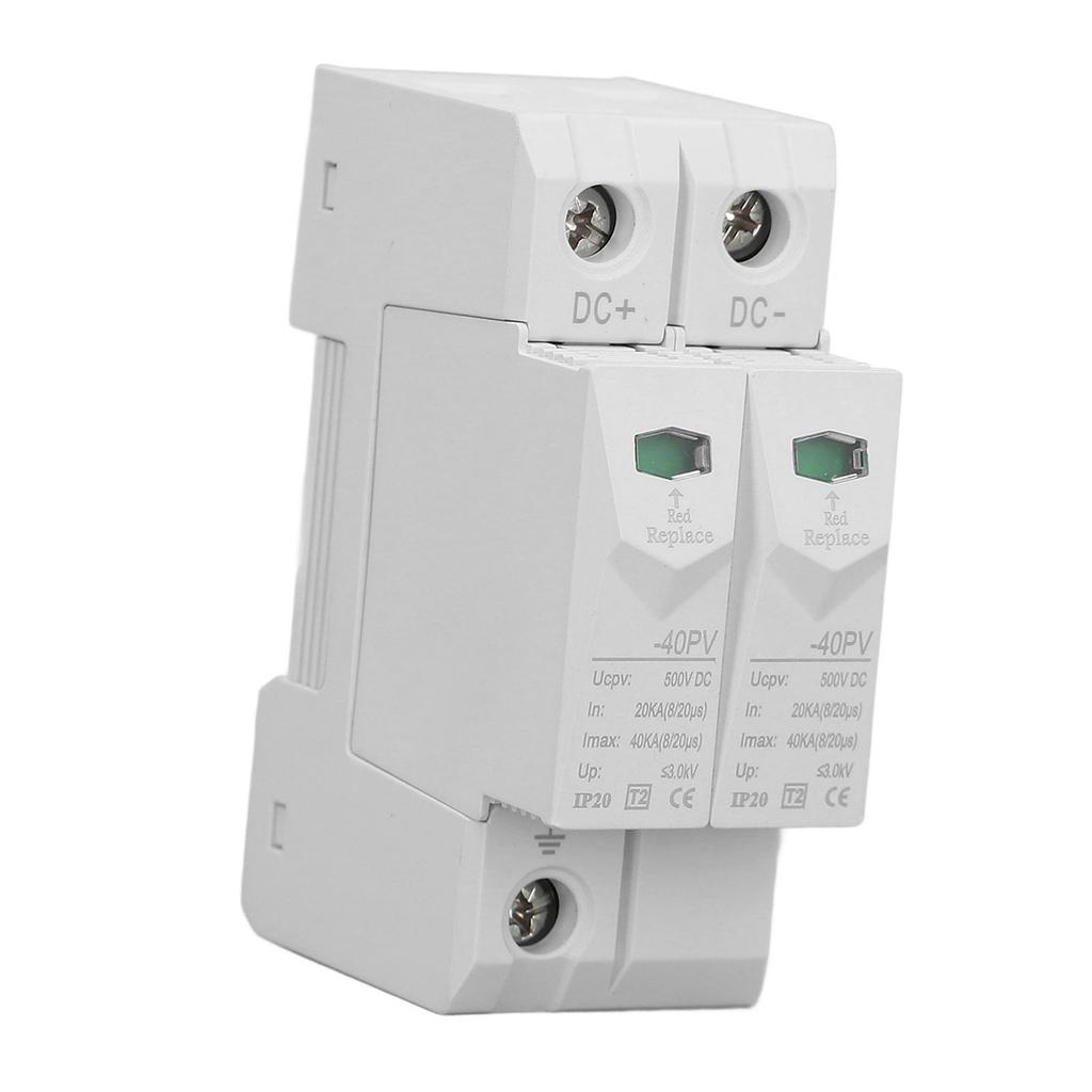 PV Überspannungsschutzgerät 2P DC 500V 40KA 35mm DIN-Schienenmontage Schutz CHLT?40PV
