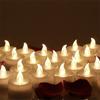 12 Count Clip  Flameless LED Tealight Realistic Flame  Decoration For Vases Tables  Reusable Battery Candle