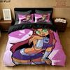 Tits Teen Titans Pattern Bedding uilt Set uilt Cover Pillowcase Home Decoration Birthday Gift (1 * duvet cover + 2 * pillowcase without core)