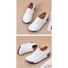Thick Soled Sloping Heel Leather Casual Sports Shoes for Women