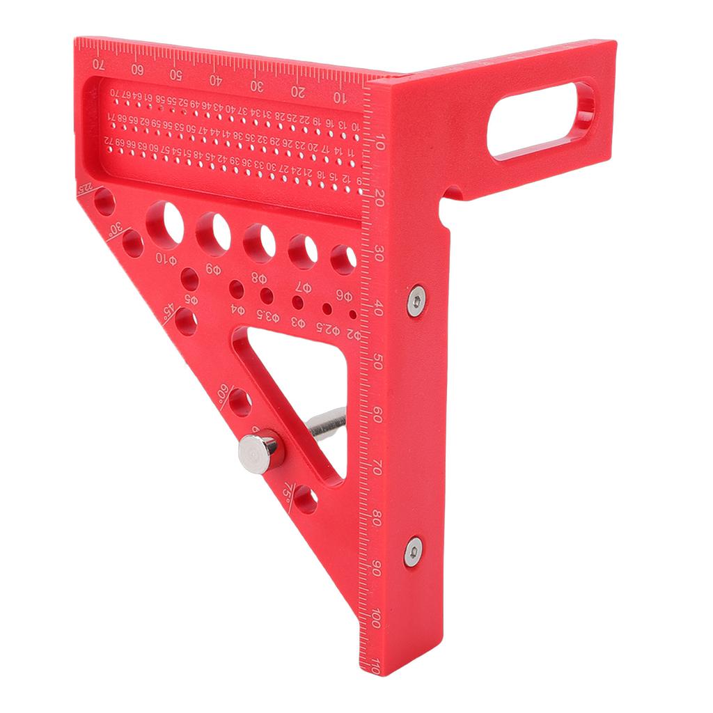 Multi Angle Measuring Ruler Multi Functional Carpenter Square Hole Scribing Ruler for Woodworking Construction