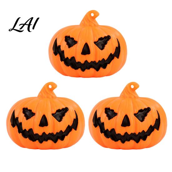 Durable Plastic Festive Supplies 3Pcs Halloween LED Pumpkin Light Spooky Ghost Hanging Holiday Ornaments Decor for Bar Glowing Haunted House