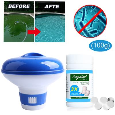 Pool Chlorine Dispenser Box 100g Isinfection Effervescent Tablets for Swimming Pools SPA Hot Tub Cleaning Tool Pool Accessories