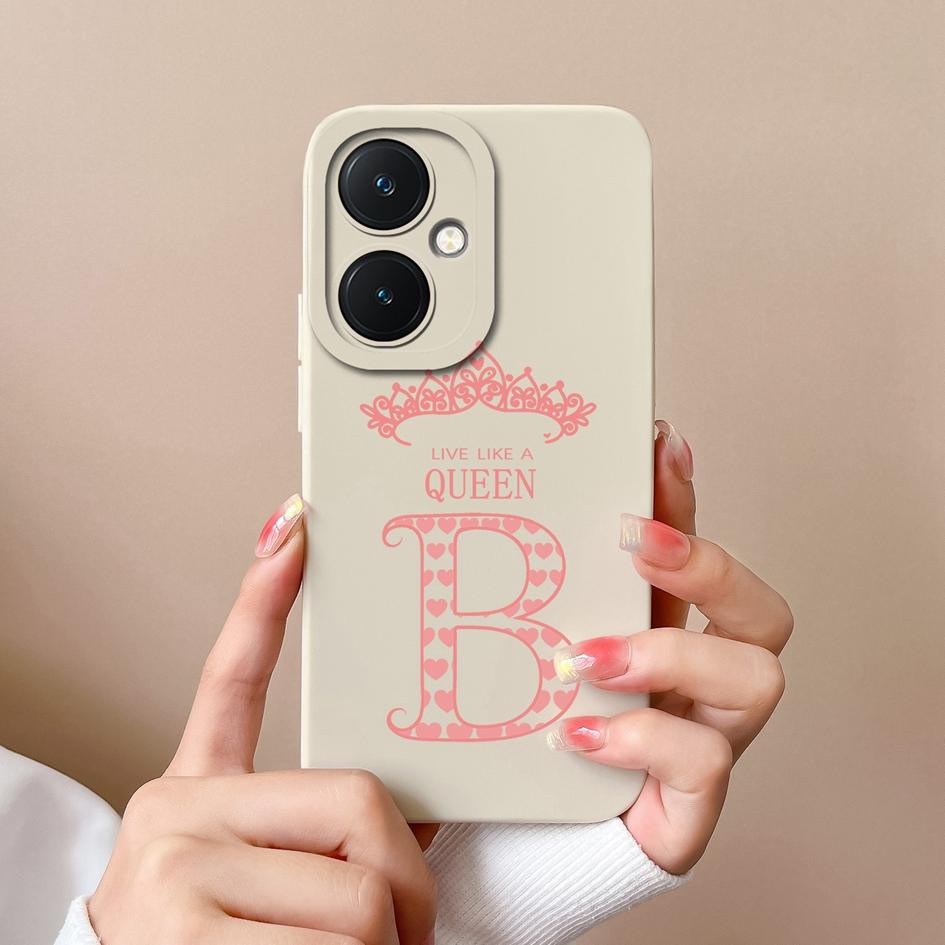 

Чехол для Vivo Y36 Pro V29 Lite Y17S Y78 + X90 Y27 Чехлы-бамперы Модные короны с буквами AZ Защита камеры Мягкие силиконовые чехлы для телефонов Корпус для Vivo Vivo V29 Lite