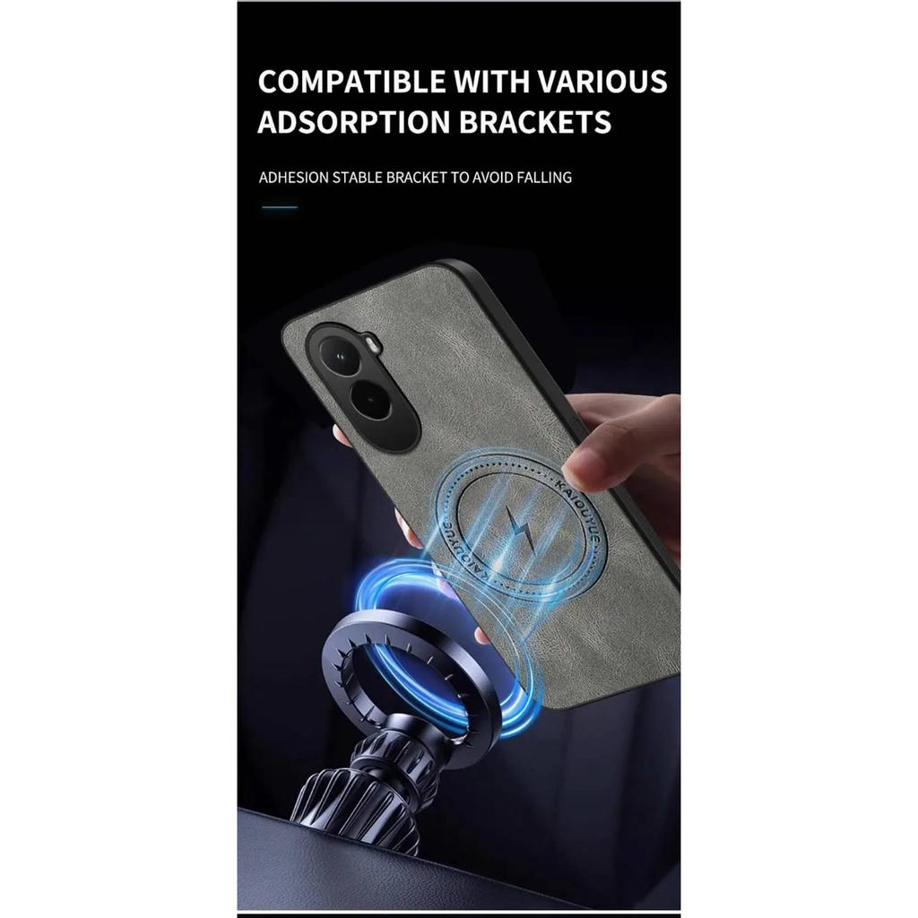 Sheep Skin Matte Magnetic Case For Xiaomi Poco M7 4G Wireless Charging Hard Cover For Mi Poco M7