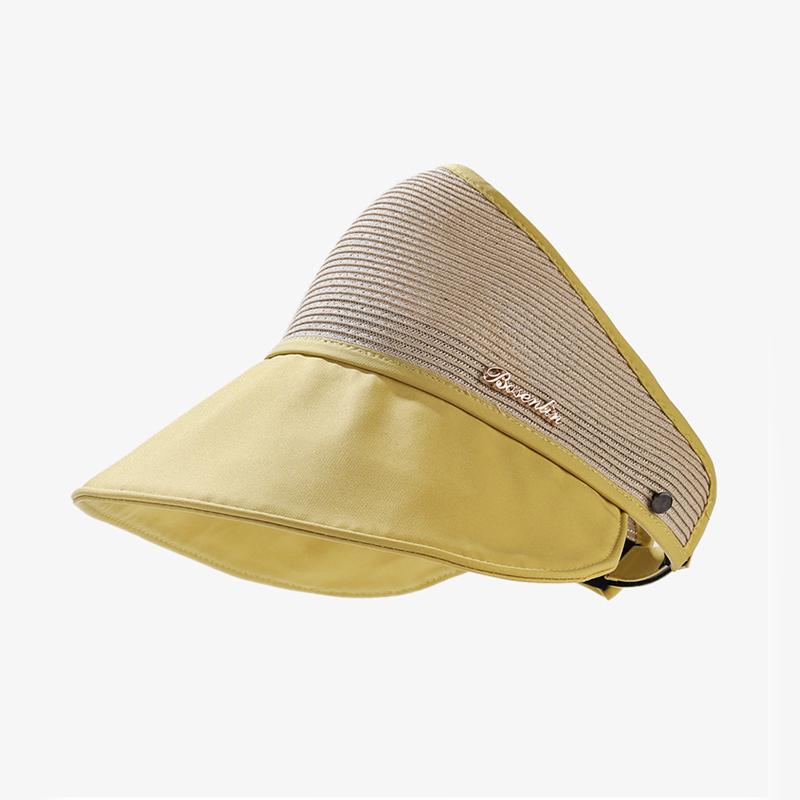 

Стильная универсальная шляпа Минималистичная контрастная женская шляпа от солнца жёлтый
