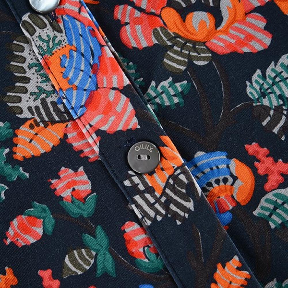 Oilily Pattern Mock Neck Tee Ow9f2ts016